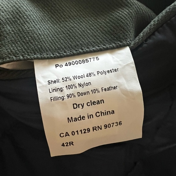 Lauren Ralph Lauren Men's Wool Blend Down/Feather Camel Coat - Picture 10 of 16